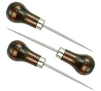 SZCXDKJ 3Pack Awl, Gourd Shape Awl Tailors Awl Wood Handle Scratch Awl Sewing Awl Tool for Leather