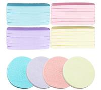 SZCXDKJ 48 Pcs Facial Sponges, Compressed Face Cleansing Sponge, Cotton, Rectangular, Blue, Pink, Purple, Yellow, Face Cleansing, Makeup Removal