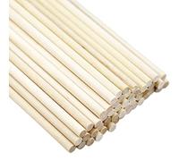 SZCXDKJ 50 Pack Unfinished Natural Wood Dowel Rods Hardwood Sticks for Crafts and DIY (250mm x 5mm)