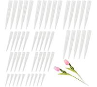 SZCXDKJ 50 Pcs Flower Posy, Flower Tubes of Three Sizes for Flower Arrangement Cake Decorating Picks Flower Spikes Arranging Plastic Tubes