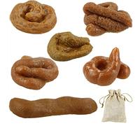SZCXDKJ 6 PCS fake poo soft fake dog poo prank joke fun toy,trick poo novelty prank turd for April Fools' Day Halloween
