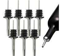 SZCXDKJ 7 Pieces Bottle Speed Pourers, Stainless Steel Liquor Pourers Bottle Dispenser for Wine Spirits Alcohol Olive Oil Syrup Bottles with Rubber Stopper