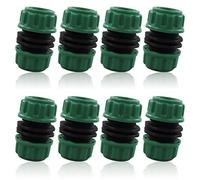 8 PCS Hose Pipe Quick Connector, 1/2 Inch Hose Repair Connector Extender Plastic Hose End Connector for Garden(Green)