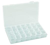 SZCXDKJ Art Storage Boxes,28 Grids Diamond Painting Accessories,Diamond Accessories Crystal Storage Box Embroidery Bead Boxes Organiser Case for Jewellery Beads Earring Tool Organisers Clear