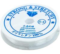 SZCXDKJ Clear Stretch Elastic 0.4mm 24 metres Elastic Beaded String for DIY Jewellery Making Necklace Bracelet Beading Thread