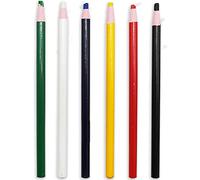 SZCXDKJ Fabric Pencil, 6 PCS Water Soluble Sewing Pencils, Erasable Fabric Marking Pencils with Tape Measure, 6 Colors Tailor Tracing Tools for Cloth Leather Ceramics Plastic Wood