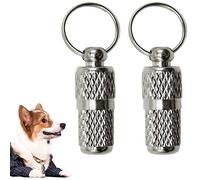 SZCXDKJ Pet ID Tag - 2Pcs Mini Anti-Lost Dog and Cat Tag Barrel Tube With Address Name Label for Collar