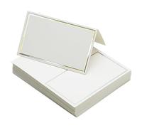 SZCXDKJ Table Place Cards 50Pcs - Wedding Place Cards White Blank Tent Card Name Cards for Table Setting Weddings Party Dinner Reception Seating Food Home Decorations Office (Gold)