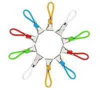 SZCXDKJ Towel Clips Pack of 10 - Multicolour Hanging Hooks for Bathroom Storage & Kitchen Accessories Storage - Hangers with Clips for Hanging Tea Towel, Beach Towel & Bath Towel