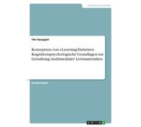 Szczygiel - Konzeption von eLearning-Einheiten. Kognitionspsychologisc - X555z
