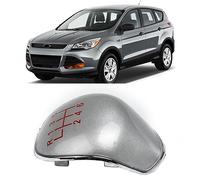 SZDGJ Gear Shift Knob, 1pc Gear Knob Insert Cover 1793439, for Ford, for Fiesta, for Focus ST Replacement 6-speed Silver Case Blue Red Font (Size : Red font)