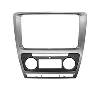 SZDGJ Radio Panel Frame Audio Stereo DVD CD Panel Mounting Installation Dash Kit Trim Frame Adapter Console, for Skoda, for Octavia, 2010-2013 Radio Fascia(Size:Auto AC)