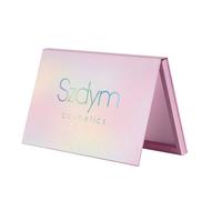 SZDYM Pink Empty Magnetic Palette With Mirror, Cute Empty Makeup Palette for Highlighters Lipstick Blush Powder Eyeshadows
