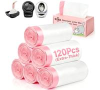 SZEE 120Pcs Thickened Litter Box Robot 4 Bags, Not for Traditional Cat Tray