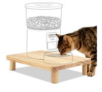 SZEE Automatic Cat Feeder Elevated Stand/Cat Bowl Stand Table, Raises Feeder/Bowl by 6cm, Premium Solid Wood Material, Relieves Spine and Jo