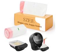 SZEE Large Self-Cleaning Cat Litter tray Liners 20 Pack, Drawstring Automatic Cat Litter Box Waste Bags