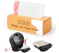 SZEE Pack of 20 Self-Cleaning Cat Litter Tray Bags, Automatic Cat Litter Tray Bin Bags with Drawstrings, Electric Cat Litter Tray for Litter-Robot 3/4, Scratch-Resistant for Pets, 63.5 x 40.6 cm