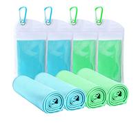 SZELAM 4 Packs Cooling Towel (40''x12''),Ice Towel,Soft Breathable Instant Cool,Microfiber Cool for Disney Yoga,Golf,Sport,Gym,Workout,Camping,Fitness,Outdoor &More Activities for children kids