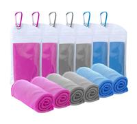 SZELAM [6 Pack] Cooling Towel (40”x 12”) Camping Cooling Towel, Cooling Towels for Neck and Face, Ice Towel for Sport, Yoga, Trip, Beach, Camping, Cruise, Gym and More, Cooling Towels for Athletes
