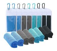 SZELAM 8 Packs Cooling Towel (40"x12"),Ice Towel,Soft Breathable Instant Towel,Microfiber Cool Towel for Yoga,Golf,Sport,Gym,Workout,Camping,Fitness,Outdoor &More Activities (8 mixed colors)