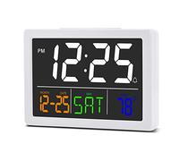 SZELAM Digital Alarm Clock With 5.5" Large LED Display, USB Charger, 6 Brightness Levels, Adjustable Volume, Date Temperature Display for Bedside Desk Bedroom