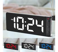 SZELAM Digital Wall Clock with 10.5" LED Display,Time Memory,3-Level Auto-Dimming,Big Digits,12/24Hr for Office,Living Room,Farmhouse, Large Silent Wall Clock with Local Adapter,Battery Backup-White