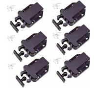 SZETOSY 6X Touch Release Catch Latch for Cupboard- GOODCHANCEUK Push to Open Catch Catch Lock Black，ABS Push Latch for Cabinets,Drawer and Non-Magnetic Pop Up Lock
