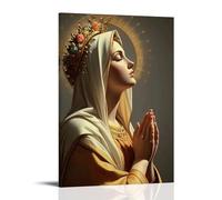 SZETQXUKP Religious Poster Virgin Mary Praying Poster Decorative Painting Canvas Wall Posters And Art Picture Print Modern Family Bedroom Decor Posters 12x18inch(30x45cm)