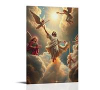 SZETQXUKP Religious Saint And Angels' Ascension Poster Decorative Painting Canvas Wall Posters And Art Picture Print Modern Family Bedroom Decor Posters 16x24inch(40x60cm)