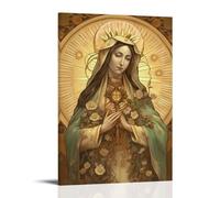 SZETQXUKP Vintage Beautiful Religious Poster Mother of Mercy Poster Decorative Painting Canvas Wall Posters And Art Picture Print Modern Family Bedroom Decor Posters 16x24inch(40x60cm)