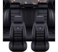 SZFCL Car Seat Covers Full Set for Ford Puma K2/Puma St K2 2020 2021 2022 2023 2024 2025 2026, Leather Car Seat Cushion Cover Front Rear Protectors Waterproof Interior Accessories,Black