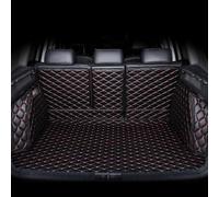 SZFCL Full Coverage Leather Car Boot Mat for Ford Kuga (CX482) Titanium/X/St Line 2019-2023 2024 2025, Cargo Storage Protector Tray Waterproof Anti-Scratch Non-Slip Trunk Pad,Black-Red