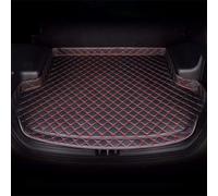 SZFCL Leather Car Boot Mat for BMW Mini Cooper S F54 Clubman 2018-2023 2024, Waterproof Anti-Scratch Non-Slip Trunk Pad, Cargo Tray Protector Liners Accessories,Black-Red-1