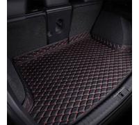 Leather Car Boot Mat for Genesis GV70 Electric 2021-2023 2024, Waterproof Anti-Scratch Non-Slip Trunk Pad, Cargo Tray Protector Liners Accessories,Black-Red-1