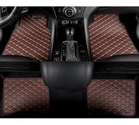 SZFCL Leather Car Floor Mats for Bentley Bentayga 2015-2022 2023 2024, Waterproof Floor Mat Front Rear Row Carpet Protection Set Liners,Coffee