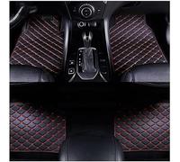 SZFCL Leather Car Floor Mats for HONDA Civic 2017-2023 2024, Waterproof Floor Mat Front Rear Row Carpet Protection Set Liners,Black-Red