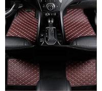 SZFCL Leather Car Floor Mats for SKODA Kodiaq(7 Seats) 2017-2023 2024, Waterproof Floor Mat Front Rear Row Carpet Protection Set Liners,Wine-Red