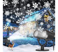 SZGIARUY Christmas Decorations Outdoor Projector LED Double Head Projector Waterproof Outdoor Christmas Decorations Lights for Yard Party Home [Energy Class A]