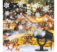 SZGIARUY Snowflake Projector Light, Snowflake LED Christmas Light Projector - Waterproof Holiday Decorations for Outdoor Yard and Home