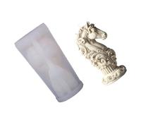 SZGTLDBE Elegant Horse Head Relief Candle Mould with Roman Column Silicone Crafting Set for Scented Candle Home Decoration