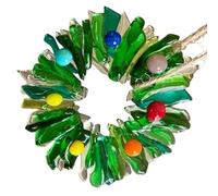 SZGTLDBE Shatterproof Acrylic Christmas Tree/Wreath Pendant Ornament for Indoor Outdoor Decorative Holiday Accessories