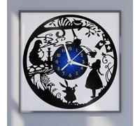 SZGUK Alice Vinyl Wall Clock, Vinyl Record Clock Wall Art Black 12 Inch for Living Room Bedroom 11 (B)