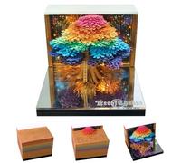 Szhhrxi 3D Paper Sculpture Calendar 2026 - Weekly Tear-Off Desk Calendar with LED Light, Tree of Life Design - Creative 3D Notepad, 3D DIY Desktop Ornament Gift (TOL)