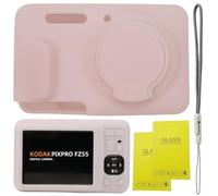 SZHSYJY Case for Kodak PIXPRO FZ55,FZ55 Accessories,Soft Silicone Protective Case Removable Lens Cover,Comes with 2 Screen Protectors and 1 Wrist Strap. (Jelly Pink)