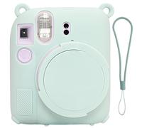 SZHSYJY Silicone Camera Case for Fujifilm Instax Mini 12 Camera,Mini 12 Camera Soft Case Cover Rubber Camera Sleeve with Removable Lens Cover,Includes a wrist strap. (Mint Green)