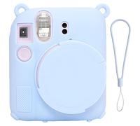 SZHSYJY Silicone Camera Case for Fujifilm Instax Mini 12 Camera,Mini 12 Camera Soft Case Cover Rubber Camera Sleeve with Removable Lens Cover,Includes a wrist strap. (Sky Blue)