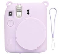 SZHSYJY Silicone Camera Case for Fujifilm Instax Mini 12 Camera,Mini 12 Camera Soft Case Cover Rubber Camera Sleeve with Removable Lens Cover,Includes a wrist strap. (Purple)