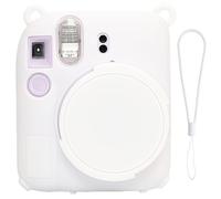 SZHSYJY Silicone Camera Case for Fujifilm Instax Mini 12 Camera,Mini 12 Camera Soft Case Cover Rubber Camera Sleeve with Removable Lens Cover,Includes a wrist strap. (White)