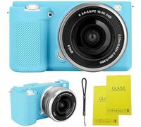 SZHSYJY ZV-E10 Case, Soft Silicone Protective Case for Sony ZV-E10 ZVE10 Camera,Comes with 2 Screen Protectors and 1 Wrist Strap. (Sky Blue)