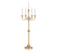 Sziqiqi 88cm Gold Candelabras Tall Candlestick Holders - Metal Taper Candle Stick Holders for Christmas Table Centerpieces Vintage 5 Branches Candle Holder for Dining Table Wedding Party Birthday